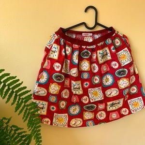 Cath Kidson Clock skirt with pockets!